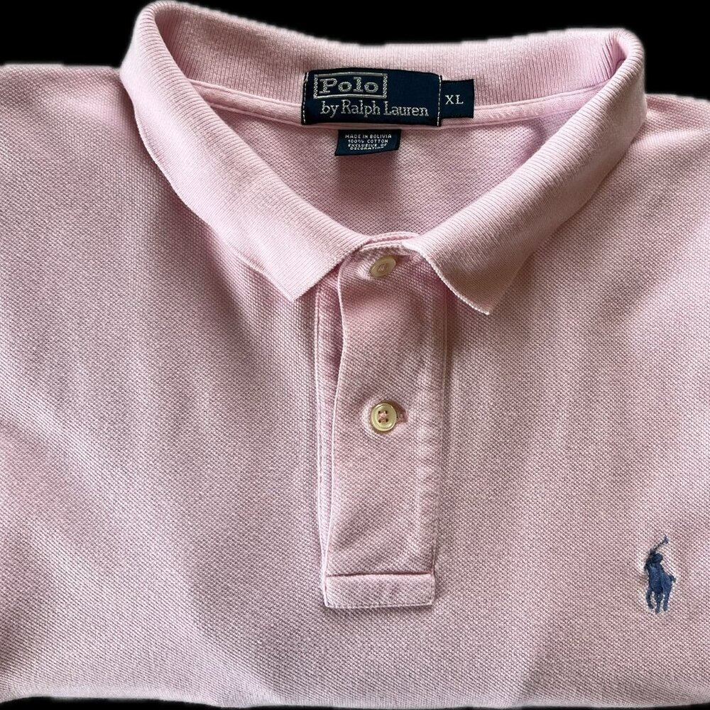 POLO Ralph Lauren Men's Pink Cotton Mesh/Piqué Knit Polo Shirt - Classic Fit XL - Picture 1 of 6